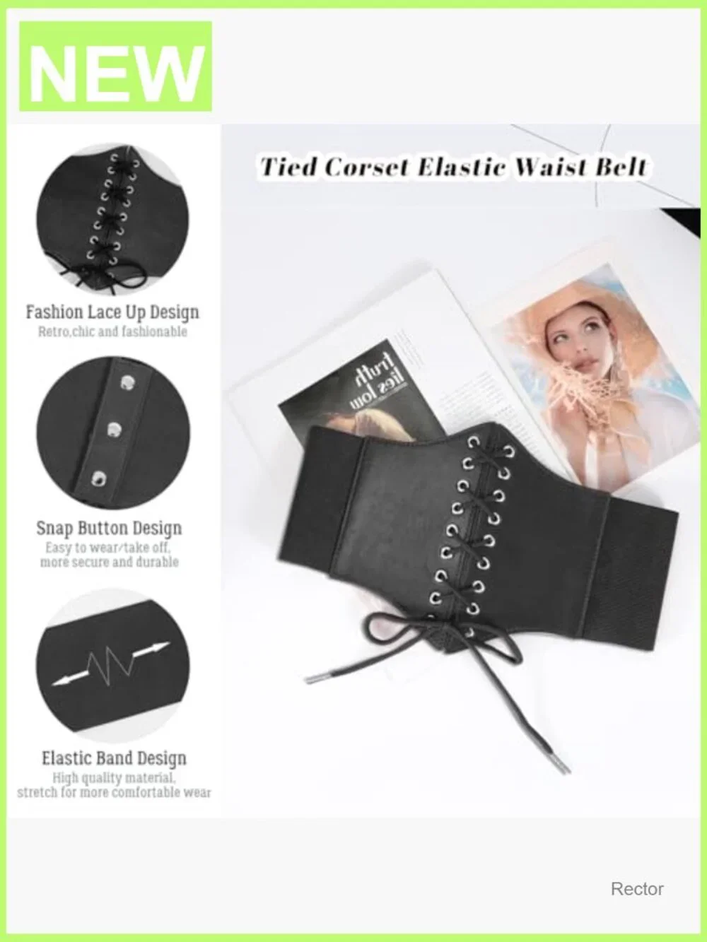 Corset Waist Belt for Women Vintage Lace Up